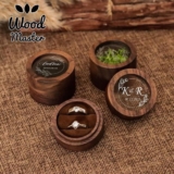 קופסת עץ לטבעת עם כיתוב אישי